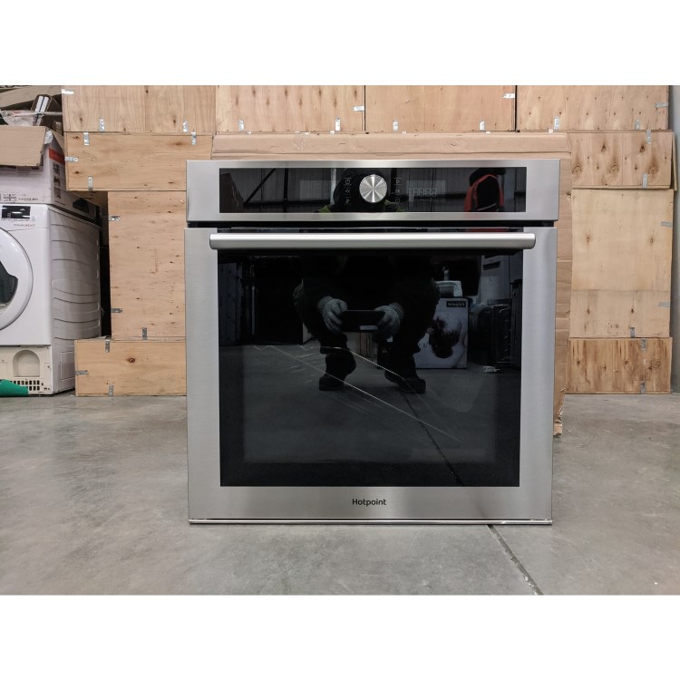 Refurbished Hotpoint SI4854PIX 60cm Single Built In Electric Oven with LCD Control Panel Stainless Steel