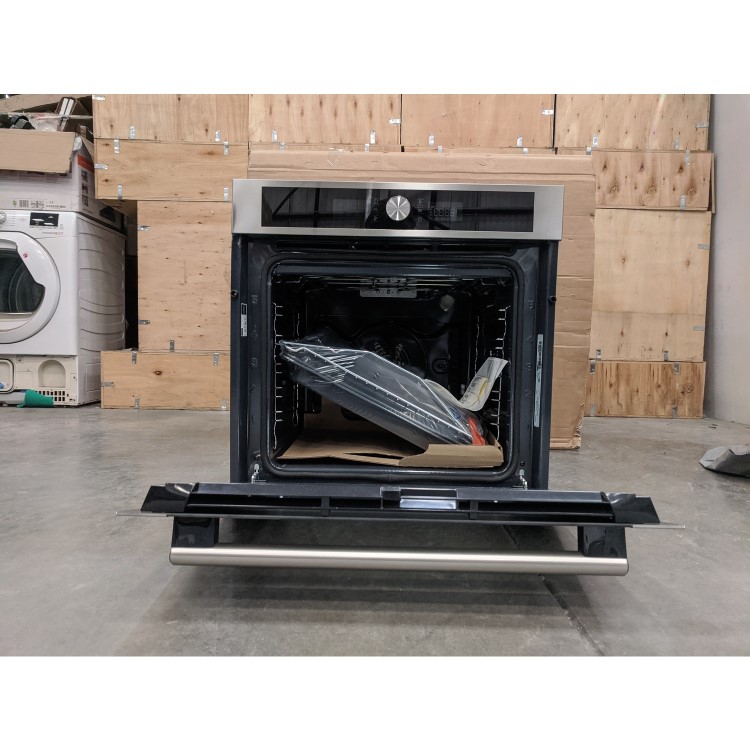 Refurbished Hotpoint SI4854PIX 60cm Single Built In Electric Oven with LCD Control Panel Stainless Steel
