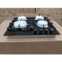 Refurbished Amica AGVH6250BL 59cm Gas on Glass 4 Burner Gas Hob Black