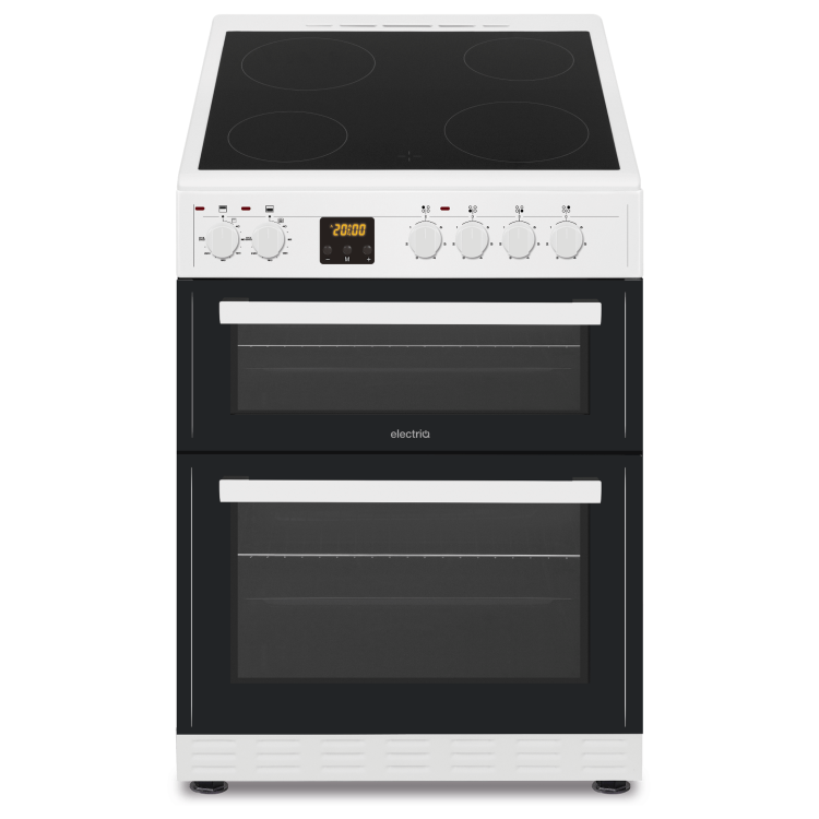 Refurbished electriQ EQEC60W4 60cm Electric Cooker White
