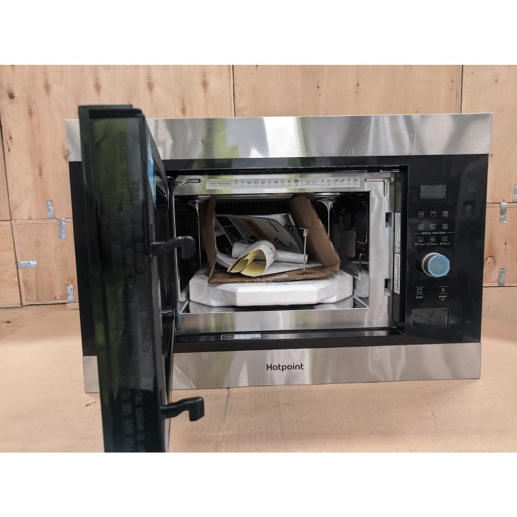 Refurbished Hotpoint MF20GIXH Built In 20L 800W Microwave & Grill Stainless Steel