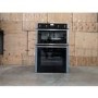 Refurbished Neff N50 U1ACE2HN0B 60cm Double Built In Electric Oven With LCD Display Stainless Steel