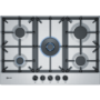 GRADE A3 - Neff T27DS59N0 N70 75cm Five Burner Gas Hob Stainless Steel With Cast Iron Pan Stands