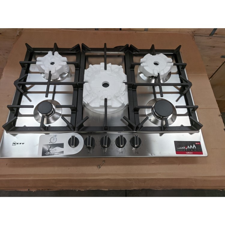 Refurbished Neff N70 T27DS59N0 75cm 5 Burner Gas Hob Stainless Steel