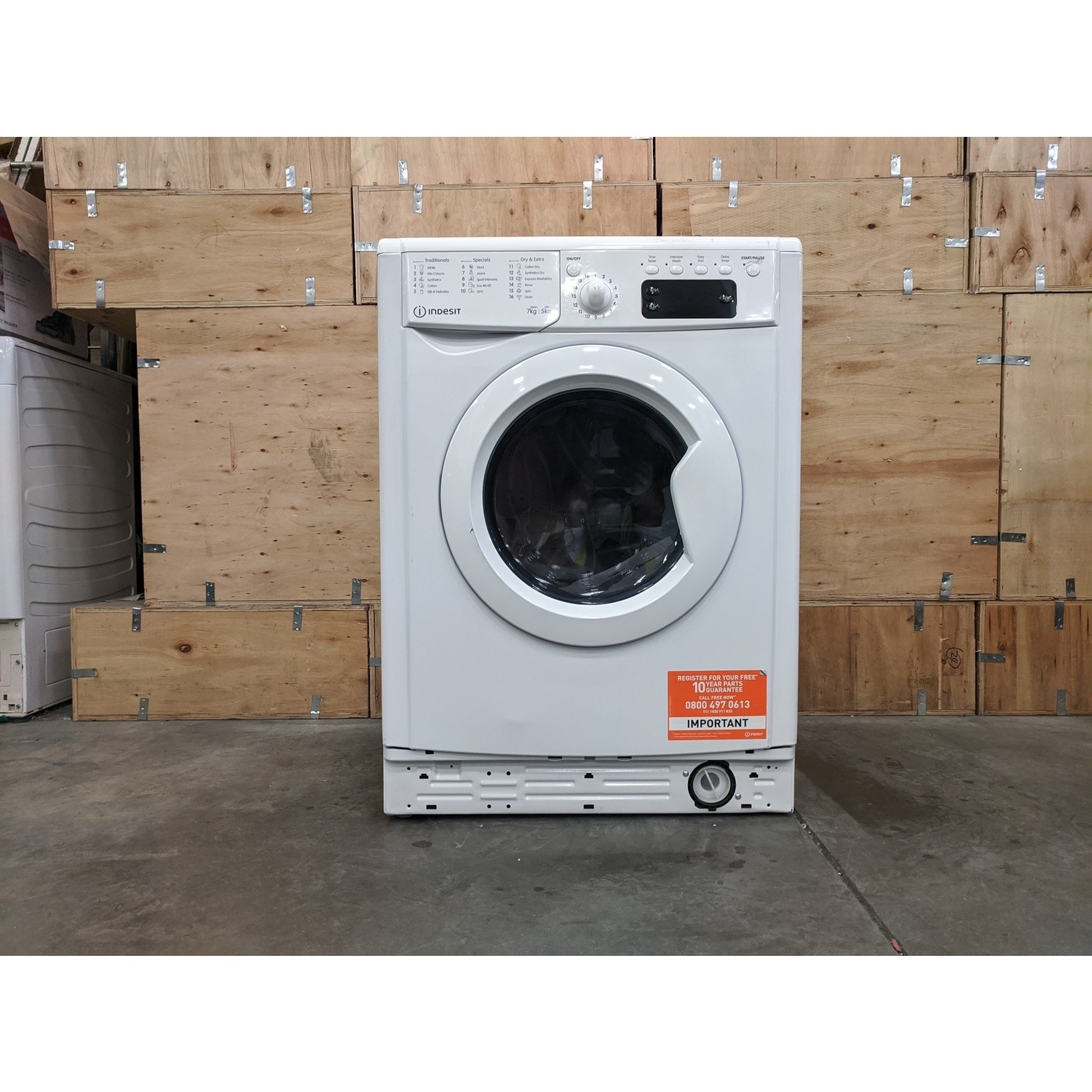 Refurbished Indesit IWDD75125UKN 7/5KG 1200 Spin Washer Dryer 78260860