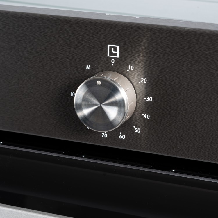 electriQ Plug In Fan Assisted Electric Single Oven - Dark Grey Steel