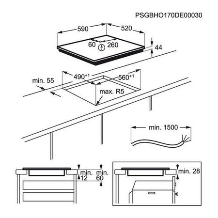 GRADE A3 - AEG IKE64441FB 60cm 4 Zone Induction Hob in Black