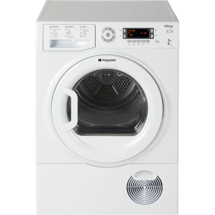 GRADE A2 - Hotpoint SUTCD97B6P Ultima 9kg Freestanding Condenser Tumble Dryer - Polar White