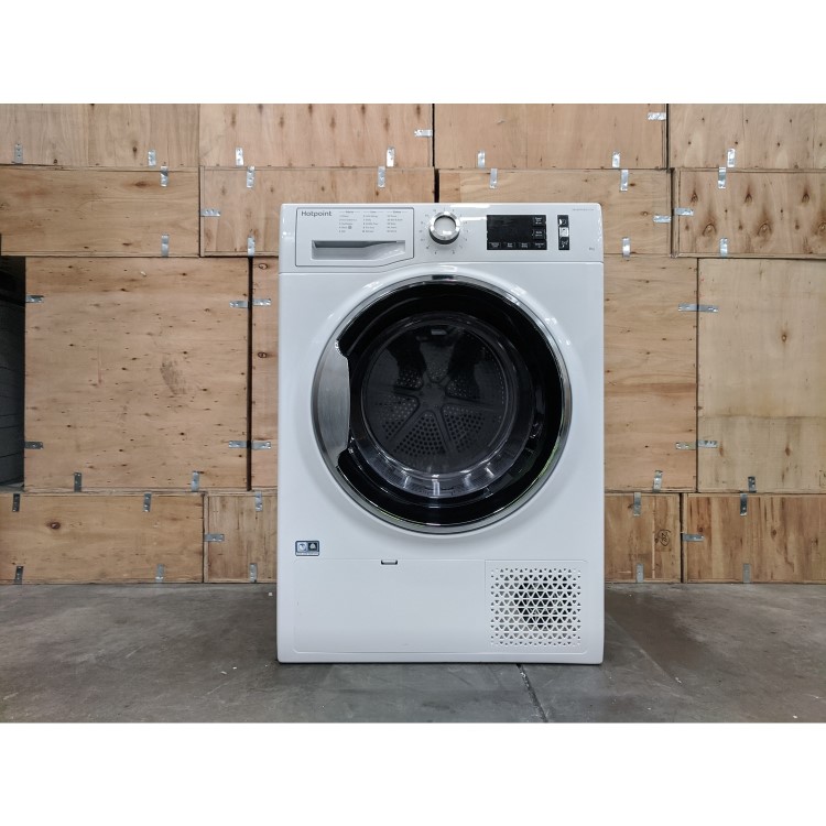 Refurbished Hotpoint ActiveCare NTM1182XB Freestanding Condenser 8KG Tumble Dryer With Heat Pump Tech White