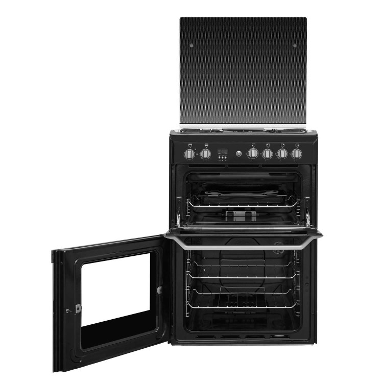 Indesit ID60G2K 60cm Double Oven Gas Cooker - Black