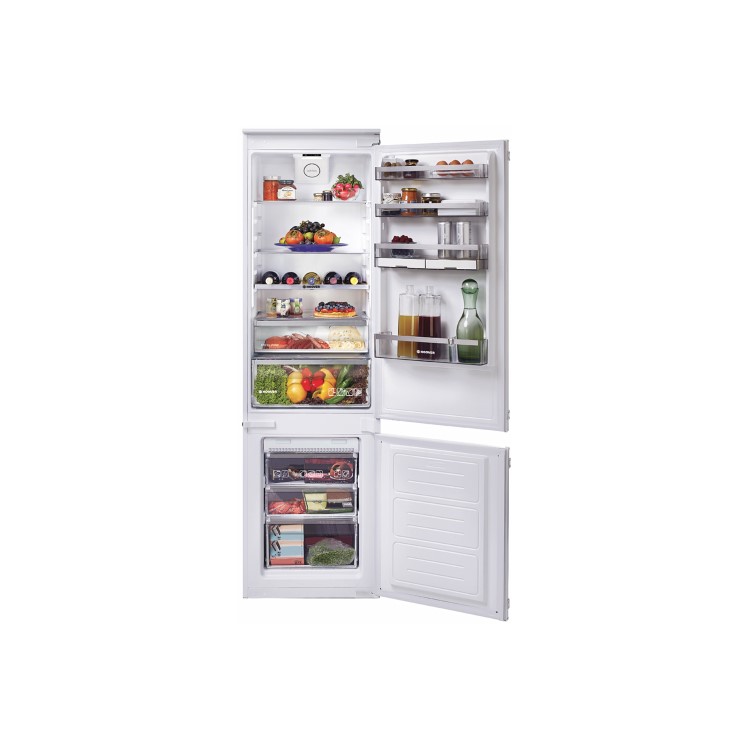 Refurbished Hoover BHBF182NUK Integrated 256 Litre 70/30 Frost Free Fridge Freezer White