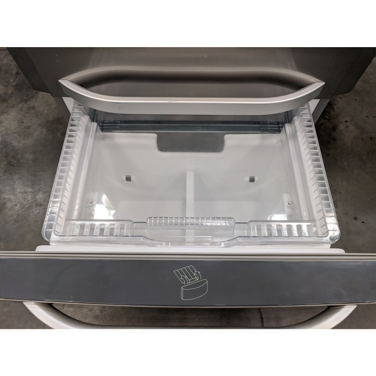 Refurbished Hotpoint FFU4DX1 Freestanding 399 Litre 60/40 Fridge Freezer Inox