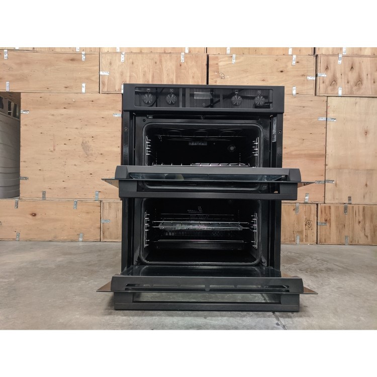 Refurbished Zanussi Series 40 ZPCNA4K1 60cm Double Built Under Electric Oven Black 