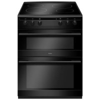 GRADE A2 - Amica AFC6520BL 60cm Double Oven Electric Cooker with Ceramic Hob - Black