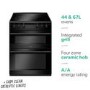 GRADE A2 - Amica AFC6520BL 60cm Double Oven Electric Cooker with Ceramic Hob - Black