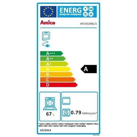 GRADE A2 - Amica AFC6520BL 60cm Double Oven Electric Cooker with Ceramic Hob - Black
