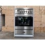 Refurbished electriQ EQ60RANGEPROSS 60cm Single Oven Mini Range Cooker Stainless Steel