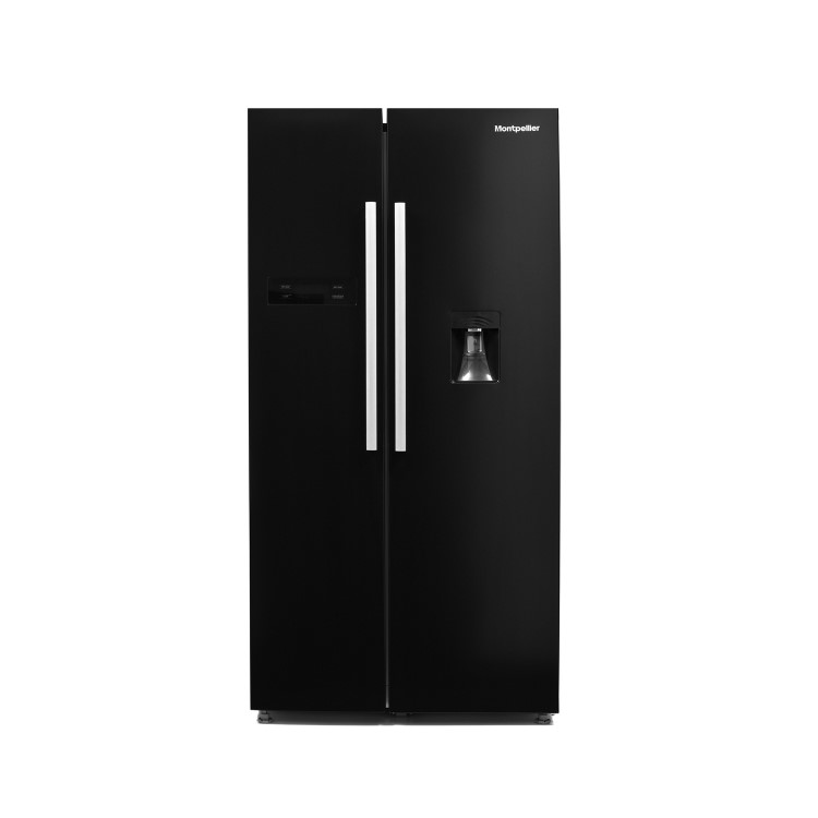 Montpellier 510 Litre American Fridge Freezer - Black