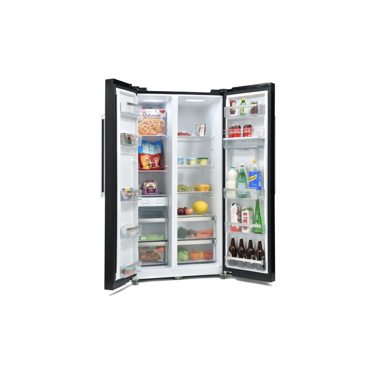 Montpellier 510 Litre American Fridge Freezer - Black