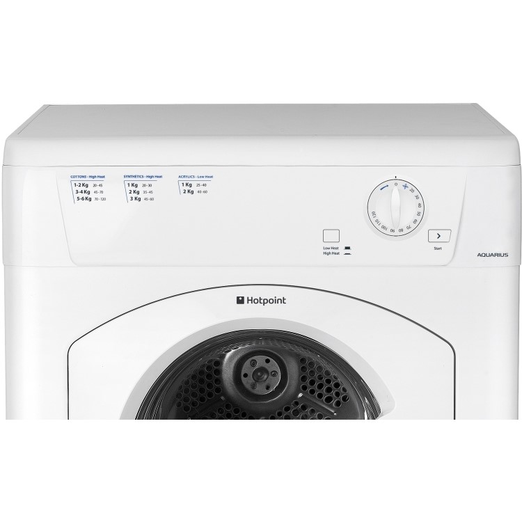 GRADE A3 - Hotpoint TVHM80CP 8kg Freestanding Vented Tumble Dryer White