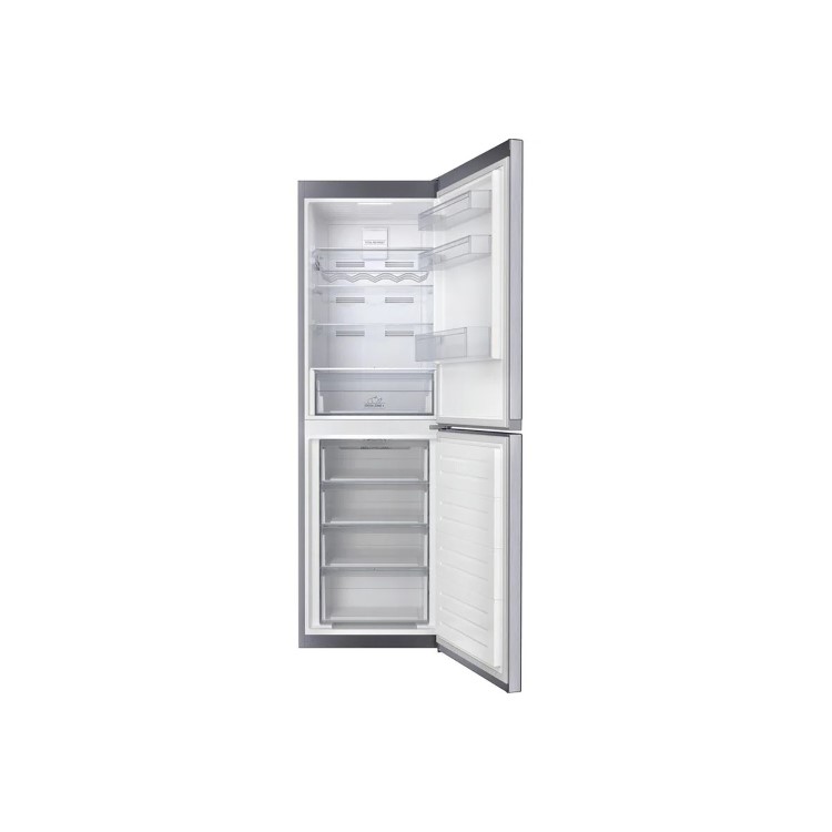 Refurbished Hotpoint HTFC850TI1X1 Freestanding 322 Litre 50/50 Frost Free Fridge Freezer Stainless Steel