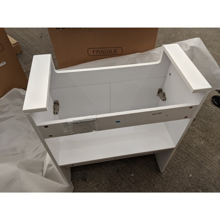 GRADE A2 - Westbury 500mm White Back to Wall Toilet Unit Only 
