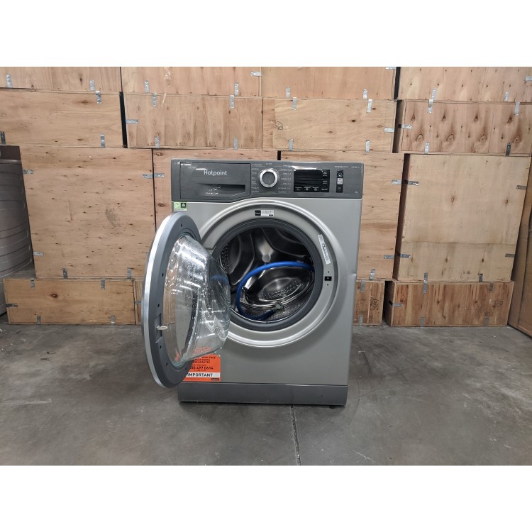 Refurbished Hotpoint NM11945GCAUKN Freestanding 9KG 1400 Spin Washing Machine Graphite