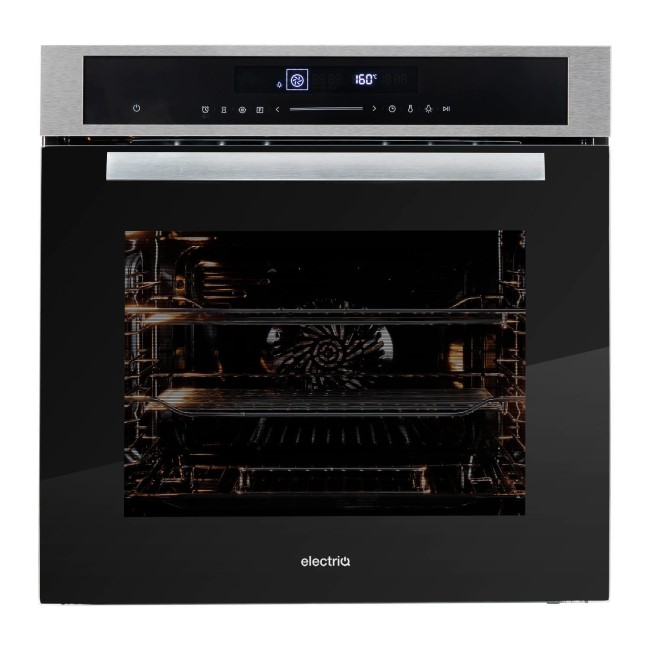GRADE A2 - electriQ 72L 13 Function Full Fan Touch Control Single Oven in Stainless Steel