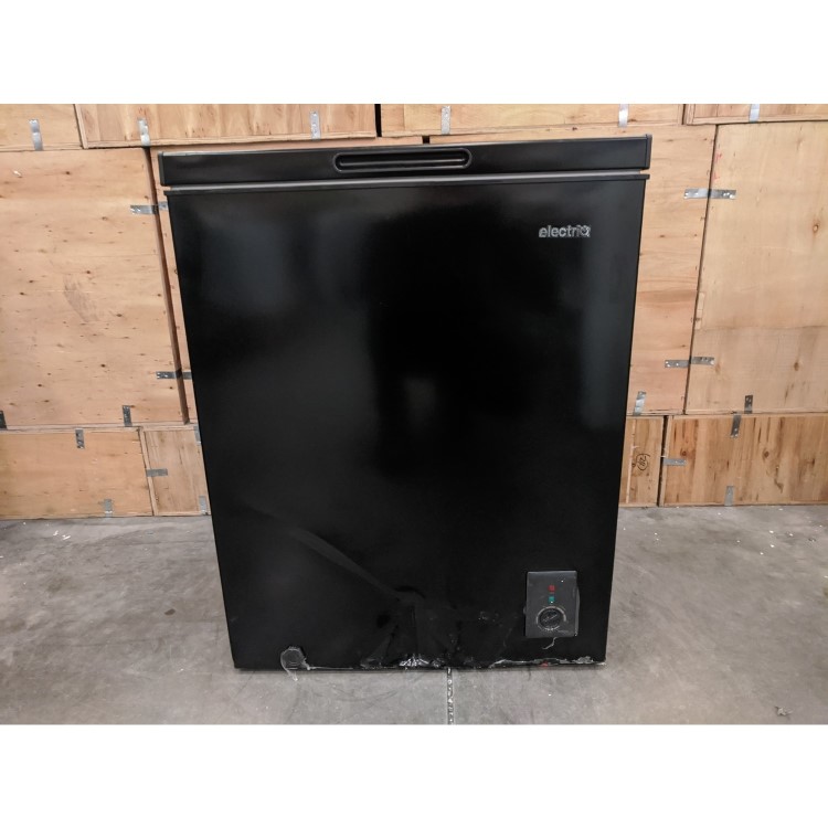 Refurbished electriQ EIQCHEST141LEDBLACK Freestanding 32 Litre Table Top Chest Freezer