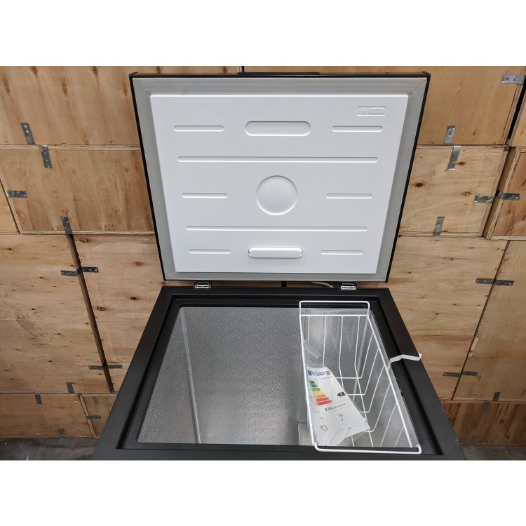 Refurbished electriQ EIQCHEST141LEDBLACK Freestanding 32 Litre Table Top Chest Freezer