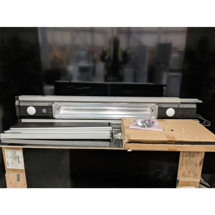 Refurbished electriQ Freestanding Electric Patio Heater - 1.8kW with 5 Heat Settings Remote and Light