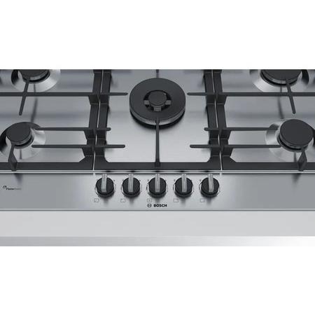 Refurbished Bosch Series 6 PCR9A5B90 90cm 5 Burner Gas Hob Stainless Steel