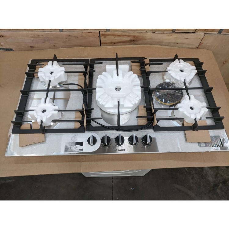 Refurbished Bosch Series 6 PCR9A5B90 90cm 5 Burner Gas Hob Stainless Steel