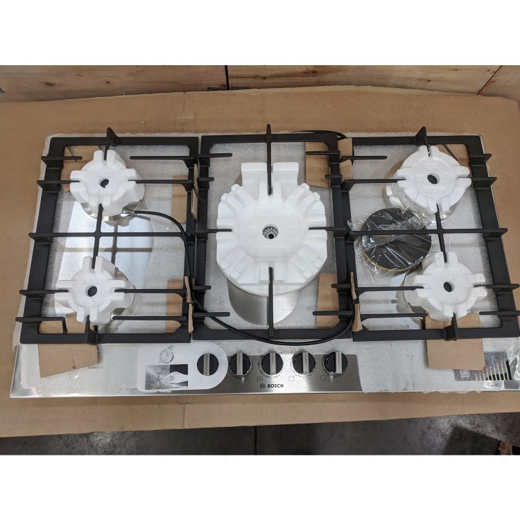 Refurbished Bosch Series 6 PCR9A5B90 90cm 5 Burner Gas Hob Stainless Steel