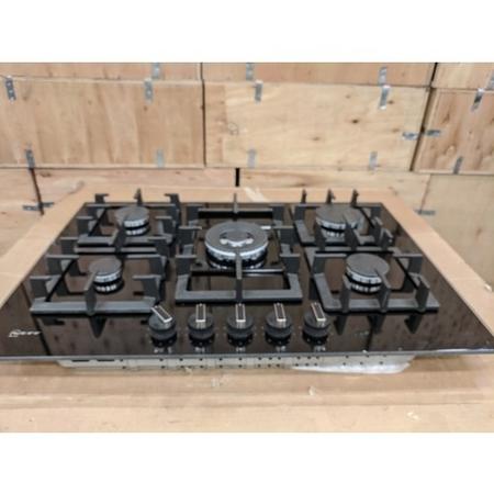 Refurbished Neff N70 T27CS59S0 75cm 5 Burner Gas on Glass Gas Hob Black