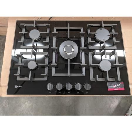 Refurbished Neff T27CS59S0 N70 75cm 5 Burner Gas on Glass Gas Hob Black