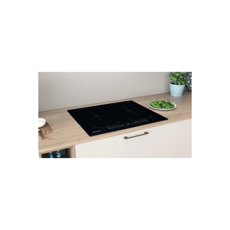 Refurbished Indesit IB88B60NE 60cm 4 Zone Induction Hob Black