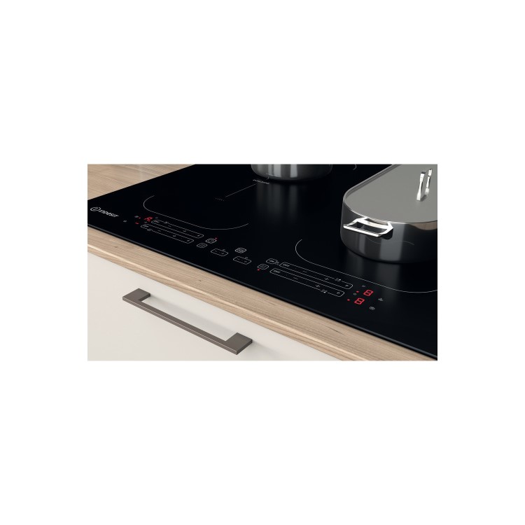 Refurbished Indesit IB88B60NE 60cm 4 Zone Induction Hob Black