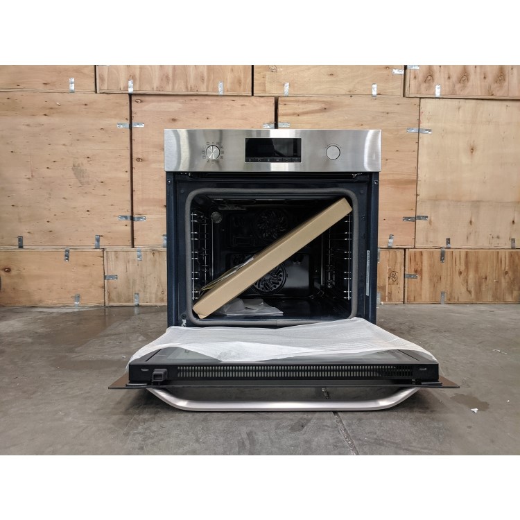 Refurbished Samsung NV70K3370BS 60cm Single Built In Electric Multifunction Pyrolytic Oven Stainless Steel