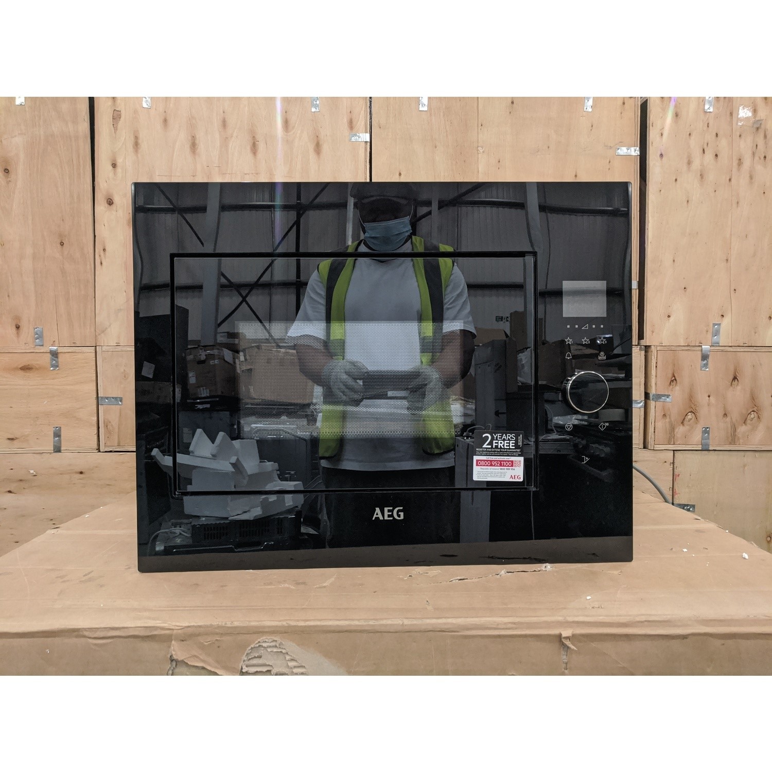 Refurbished AEG MBE2658SEB Built In 26L 900W Microwave Black 78286270/1/78241486/1/A2/MBE2658SEB