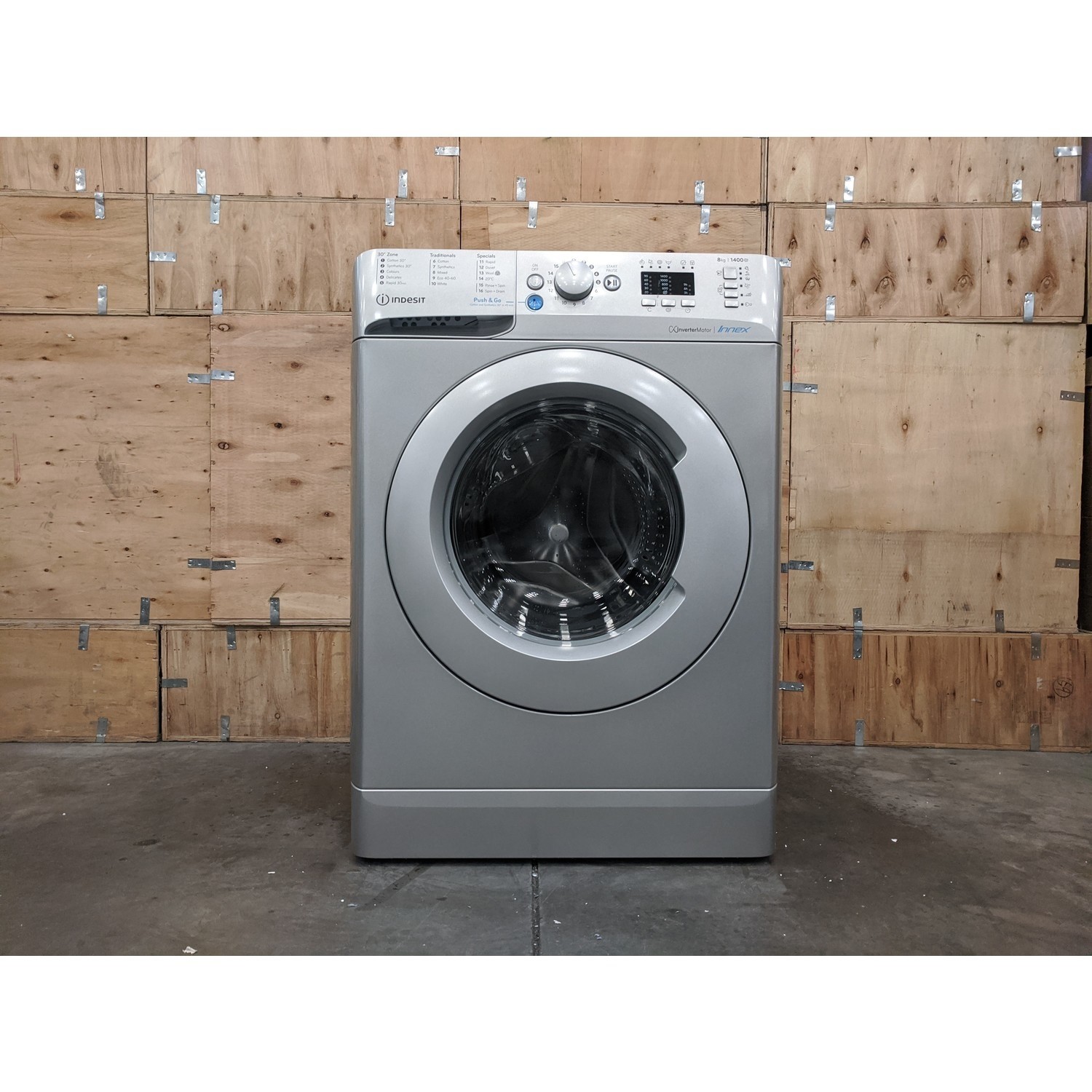 Refurbished Indesit BWA81485XSUKN Push And Go Freestanding 8KG 1400 ...