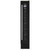 Refurbished Amica AWC150BL 6 Bottle Freestanding Under Counter Wine Cooler Single Zone 15cm Wide 82cm Tall - Black