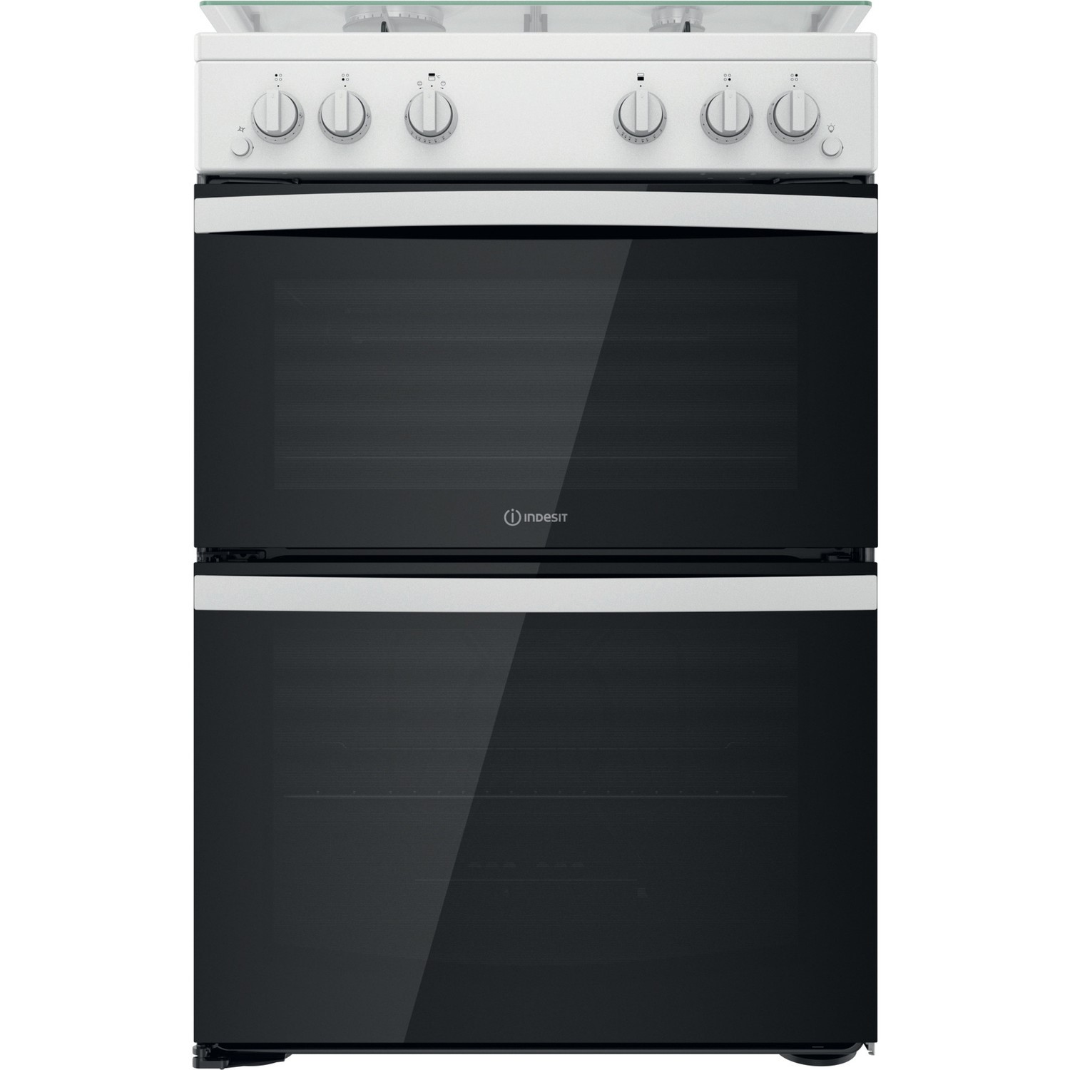 Indesit 60cm Double Oven Gas Cooker White ID67G0MCW Appliances Direct