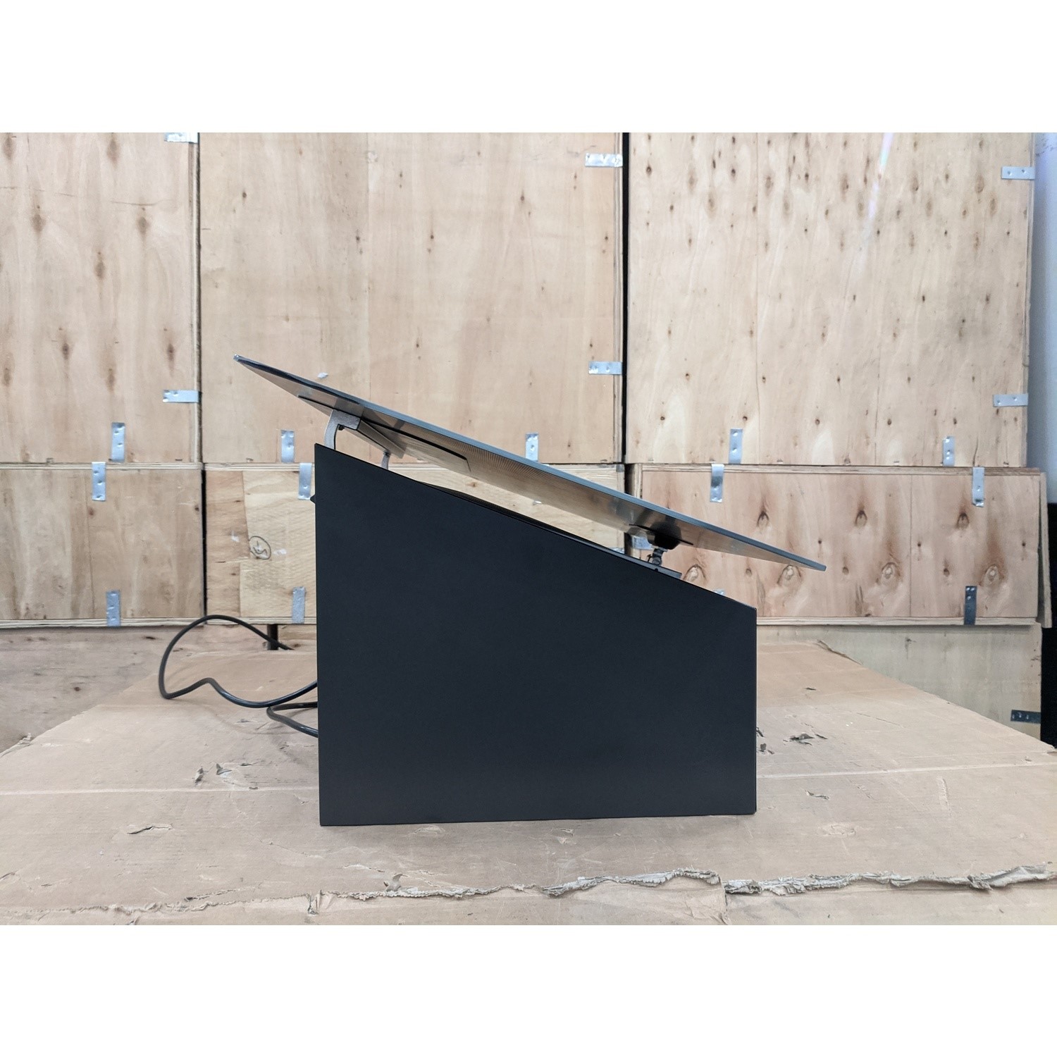 Refurbished Indesit IHVP66LMK 60cm Angled Chimney Cooker Hood Black