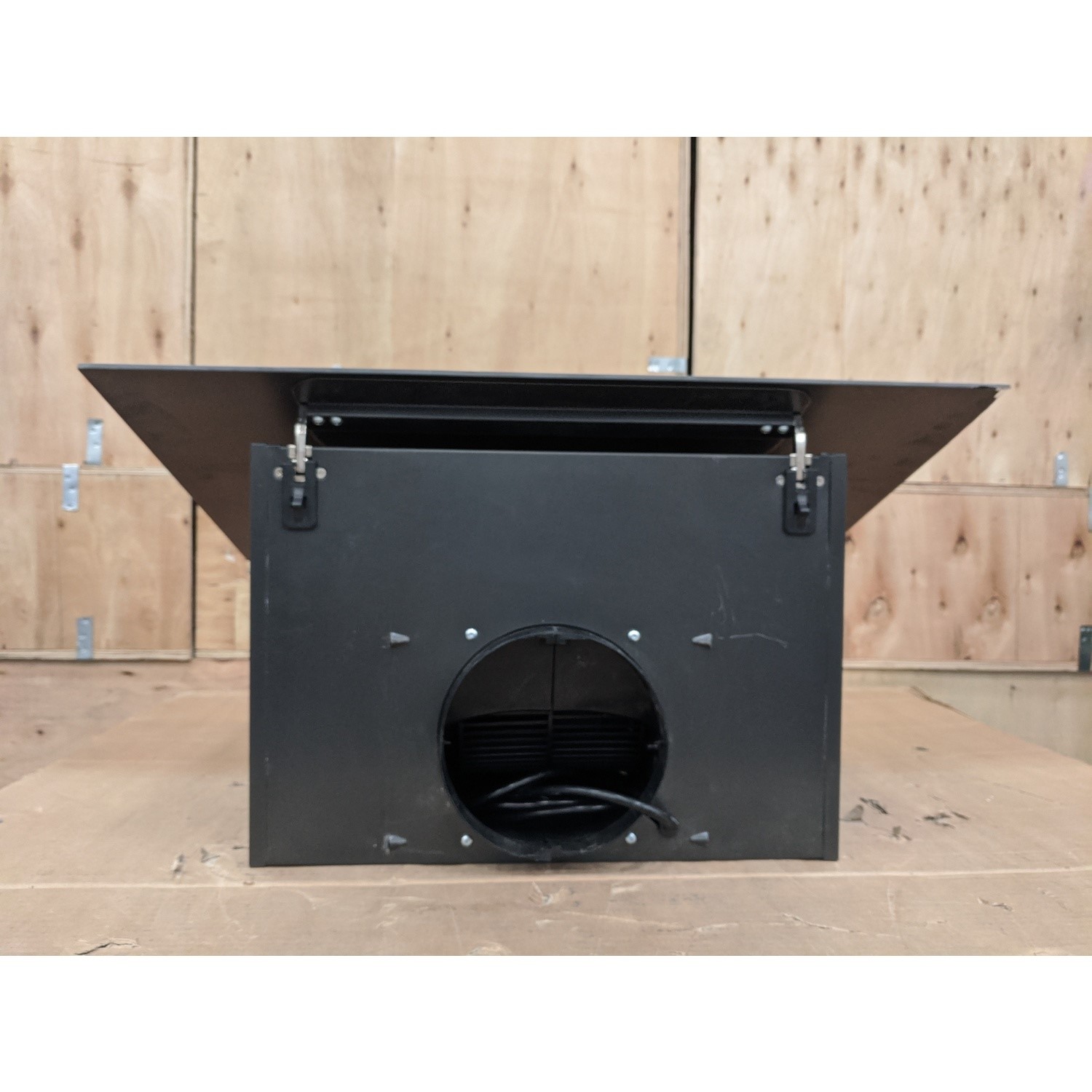 Refurbished Indesit IHVP66LMK 60cm Angled Chimney Cooker Hood Black