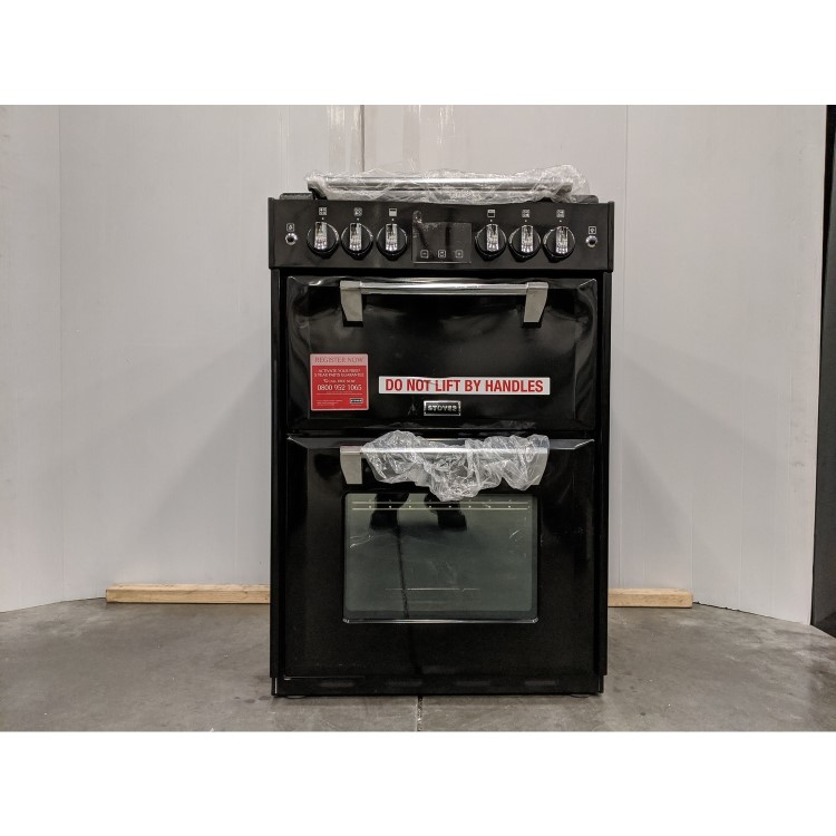 Refurbished Stoves Richmond 600G 60cm Double Oven Gas Cooker Black