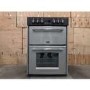 Refurbished Belling Farmhouse 60E 60cm Double Oven Electric Cooker With Ceramic Hob Silver