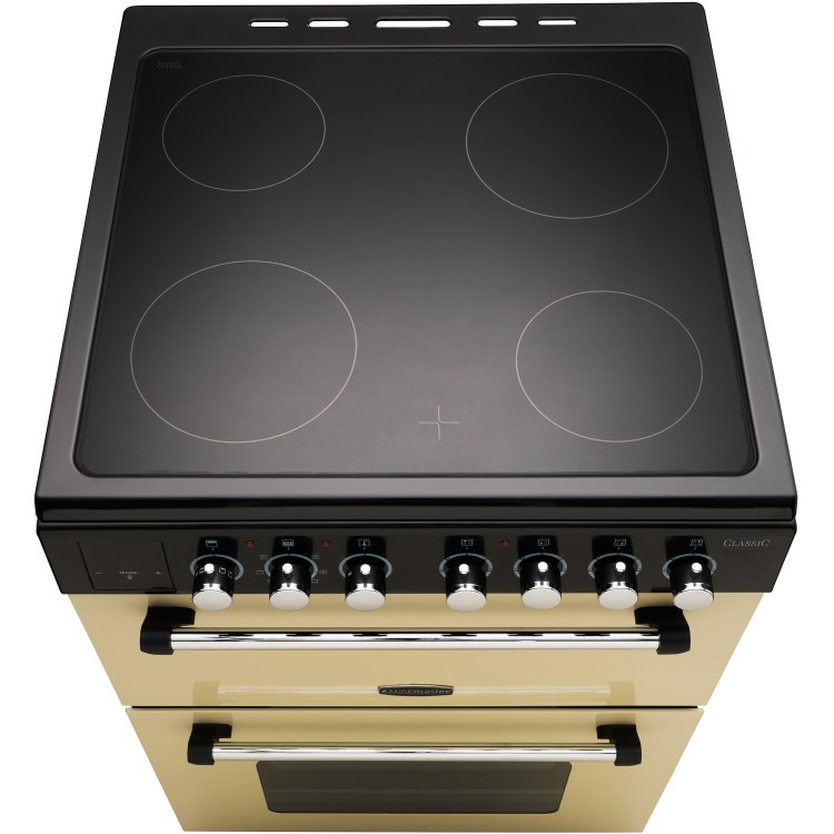 Refurbished Rangemaster Classic CLA60ECCRC 60cm Electric Cooker with Ceramic Hob Cream