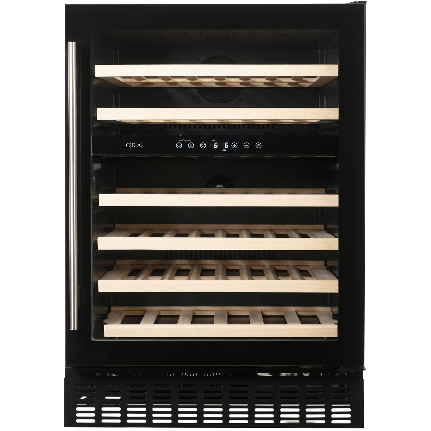 CDA 46 Bottle Capacity Freestanding Under Counter Wine Cooler Black