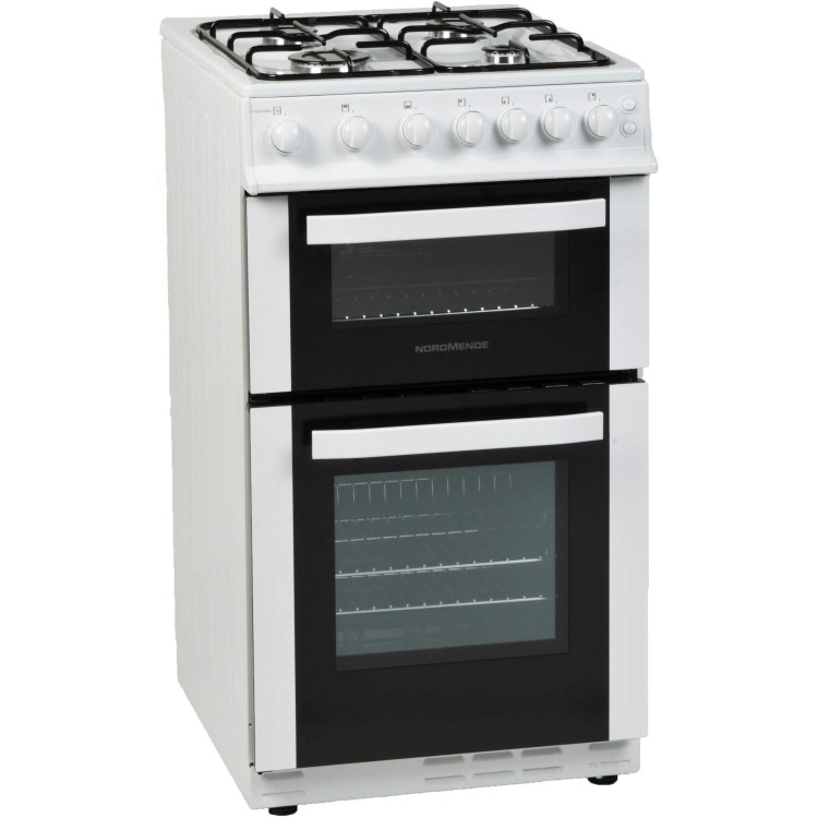 Refurbished Nordmende CTG52LPGWH 50cm Double Cavity LPG Gas Cooker White
